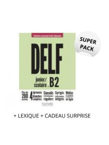 SUPER PACK DELF SCOLAIRE & JUNIOR Β2 NOUVEAU FORMAT (+ LEXIQUE + CADEAU SURPRISE)