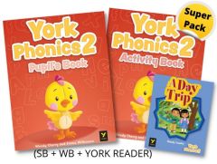 YORK PHONICS LEVEL 2 SUPER PACK (Student's Book + Workbook + YORK READER)
