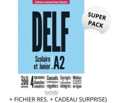 Delf Scholaire & Junior A2 Super Pack (+ Fichier Res. + Cadeau Surprise) Nouveau Format