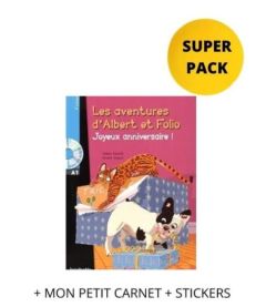 Albert et Folio Joyeux Anniversaire Super Pack (+ mon Petit Carnet + Stickers)