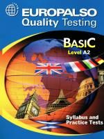 EUROPALSO QUALITY TESTING BASIC STUDENT'S BOOK