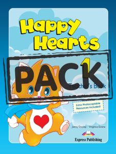 HAPPY HEARTS 1 TEACHER'S MINI PACK WITH SONGS CD/DVD PALΠΡΟΣΟΧΗ ΔΕΝ ΠΕΡΙΛΑΜΒΑΝΕΙ  (PUPPET CAT, HAPPY HEARTS STAMP, HAPPY HEARTS BAG BLUE)