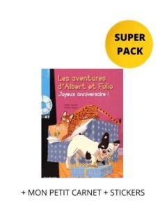 Albert et Folio Joyeux Anniversaire Super Pack (+ mon Petit Carnet + Stickers)